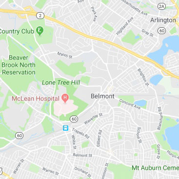 Map Of Belmont, MA