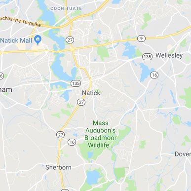 Map Of Natick, MA